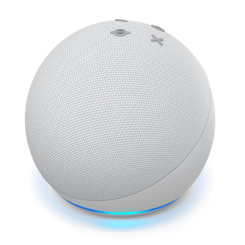 Amazon Alexa Echo Dot 4th Gen Smart Speaker - Glacier White - مكبر صوت